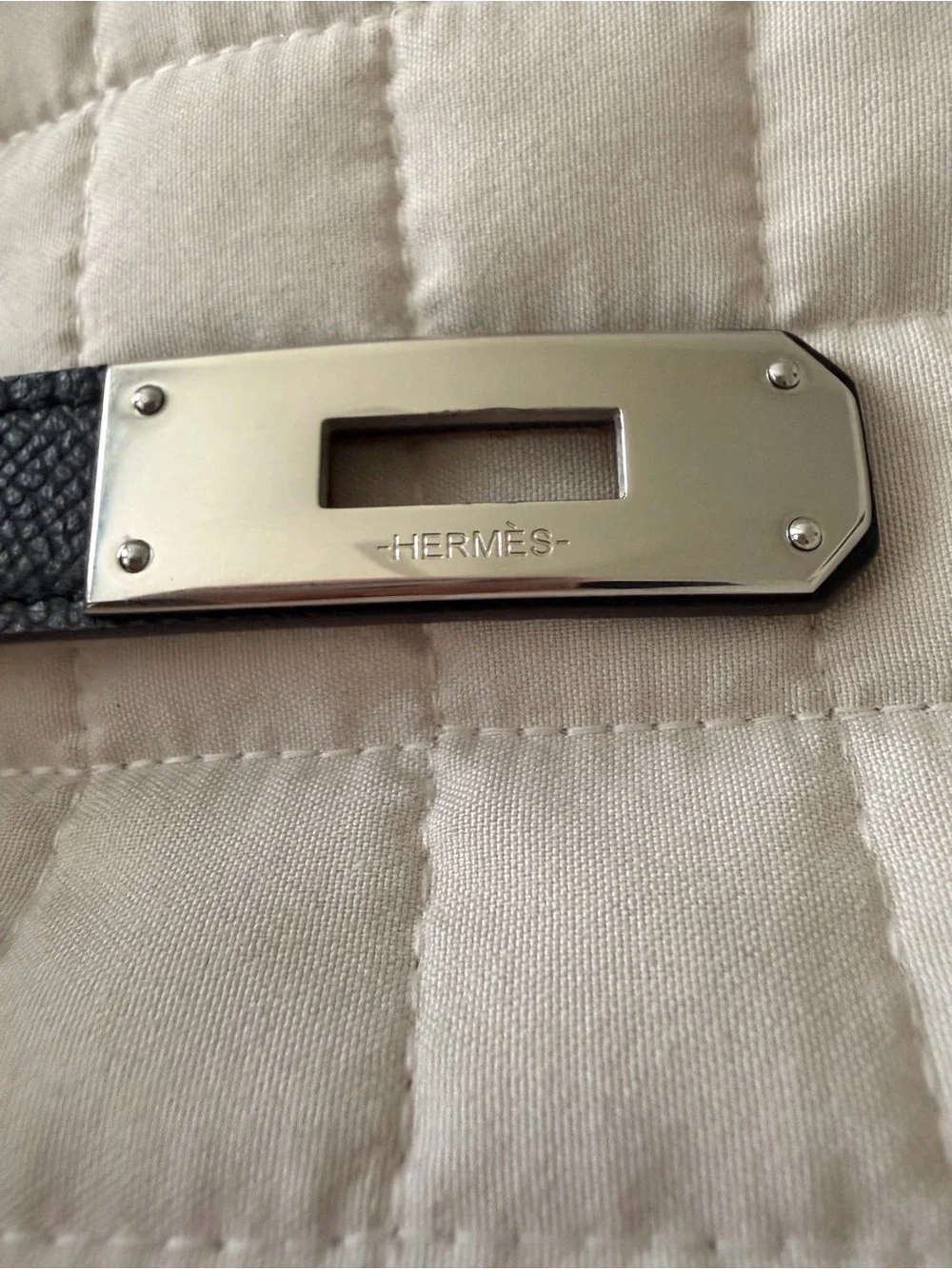 Black Women's Leather Belt with Palladium Hardware